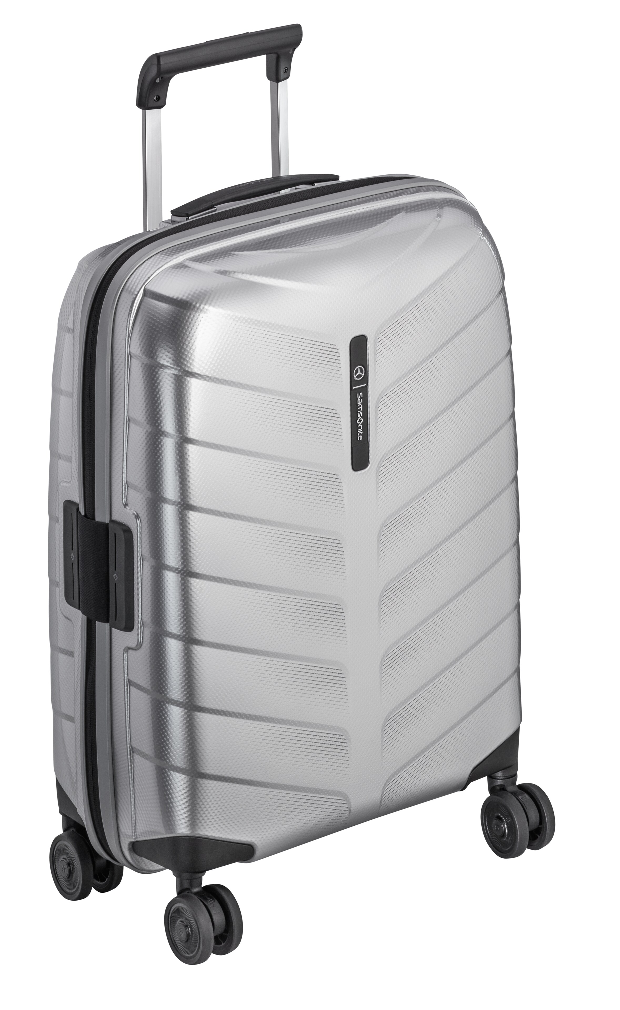 Koffer, Spinner 55 - silberfarben, Polypropylen / Polyester, Samsonite, 38 l