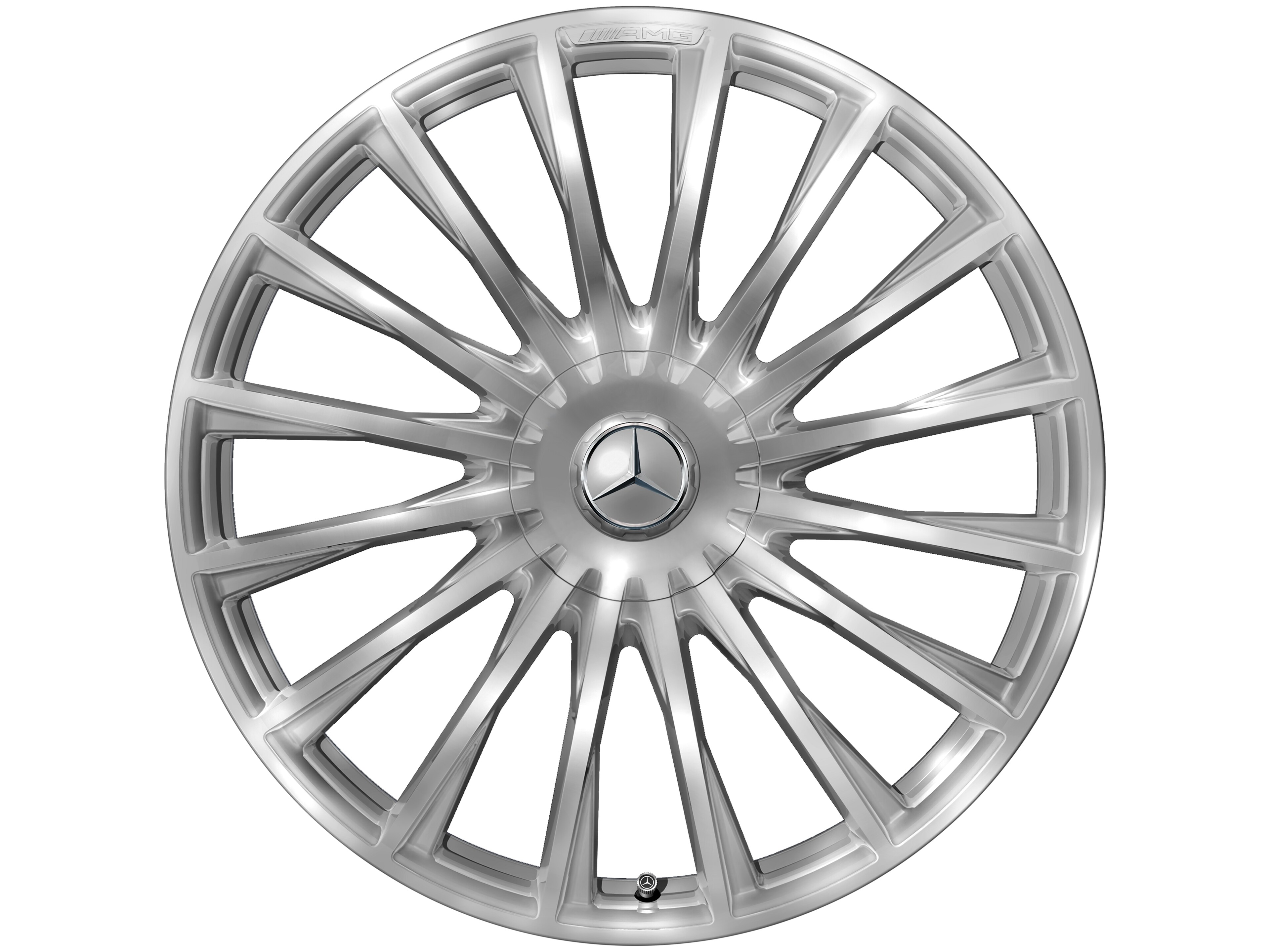 AMG Schmiederad im Vielspeichen-Design, 53,3 cm (21 Zoll) - 10,5 J x 21 ET 50, silberfarben, hochglanzpoliert